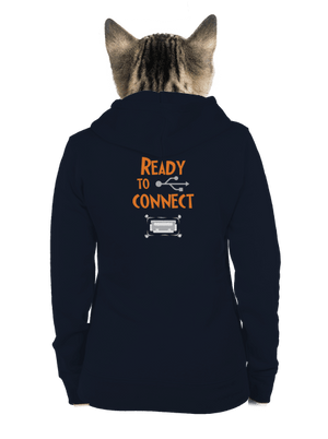 USB pripojenie dámska mikina na zips Navy Mal