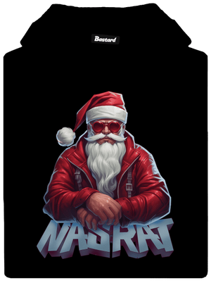 Sranta Klaus pánska mikina klokanka Black