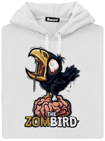 Zombird dámska mikina klokanka White