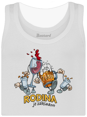 Rodina je základom dámske tielko klasické White
