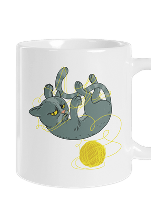 Nevrlý kocúr klasický hrnček White