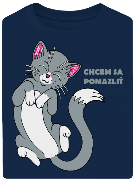 Chcem sa pomazliť unisex tričko oversized Midnight Blue