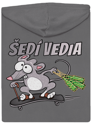 Šedí vedia - myšiak dámska mikina na zips Steel Gray