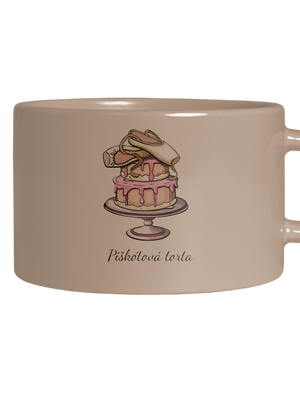 Piškótová torta hrnček makronka Brown Macaron