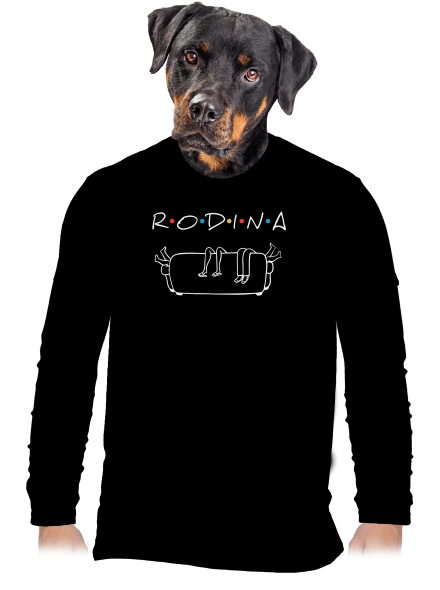 Rodina pánske dlhý rukáv Black