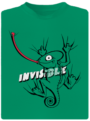 Invisible chameleon detské športové tričko Kelly Green Mal