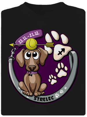 Psí horoskop: Strelec pánske športové tričko Black