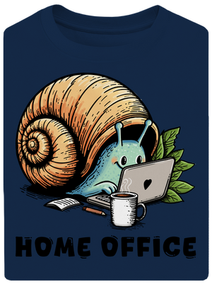 Slimákov home office unisex tričko oversized Midnight Blue