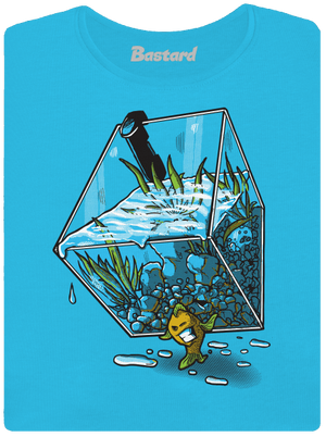 Migrujúca rybka dámske tričko s lemom Blue Atol