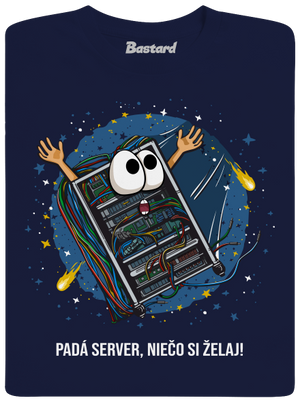 Padá server pánske tričko Navy