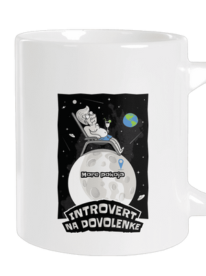 Introvert na dovolenke veľký hrnček White