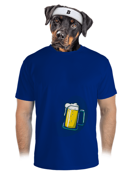 V bruchu pánske športové tričko Royal Blue Mal