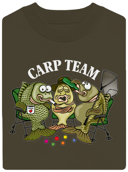 Carp Team unisex mikina bez kapucne Urban Khaki