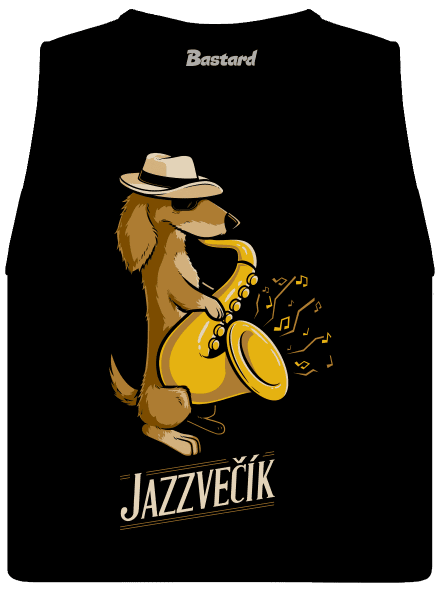 Jazzvečík dámske tielko voľné Black