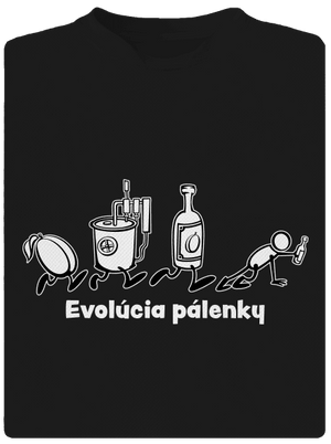 Evolúcia pálenky pánske športové tričko Black