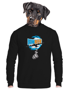 BomBeer unisex mikina bez kapucne Black