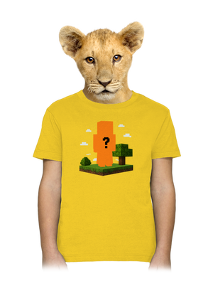 Minecraft z vlastnej fotky detské tričko Gold