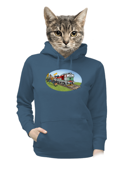 Šotúš na love dámska mikina klokanka Denim