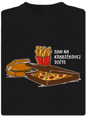 Krabičková diéta detské športové tričko Black