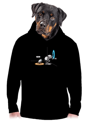 Portal pánska mikina klokanka Black