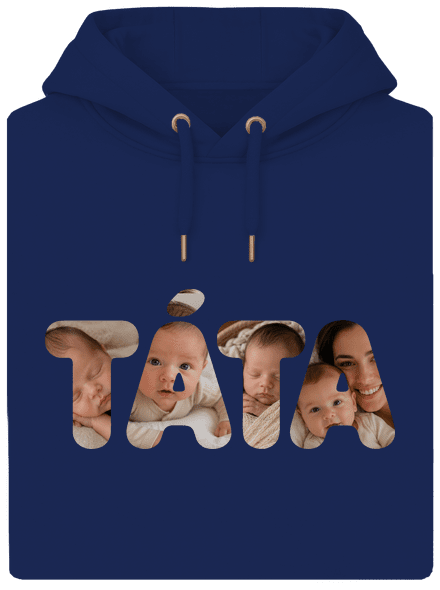 Nápis ocko z vlastných fotiek unisex mikina premium Navy