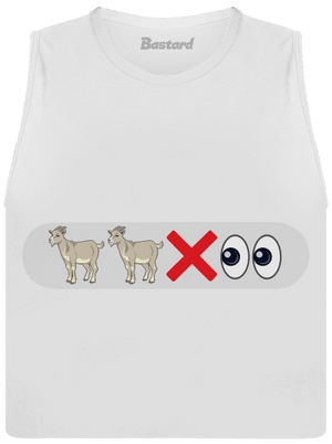 Emoji dámske tielko voľné White