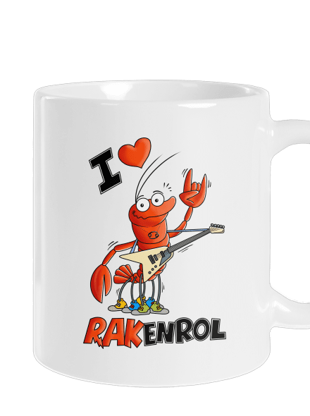Rakenrol klasický hrnček White