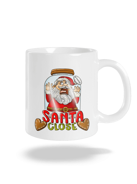 Santa Close klasický hrnček White