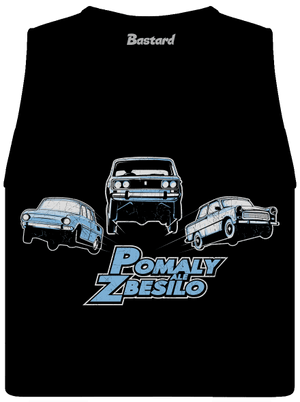 Pomaly a zbesilo dámske tielko voľné Black