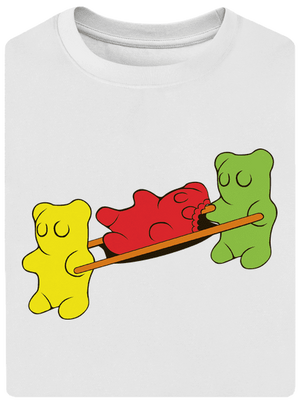 Gumkáči unisex tričko oversized White