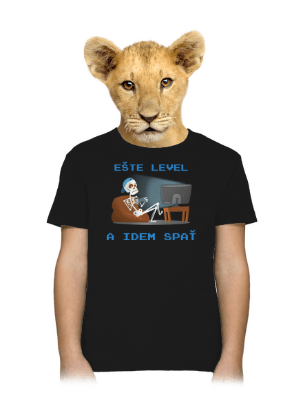 Ešte level detské tričko Black