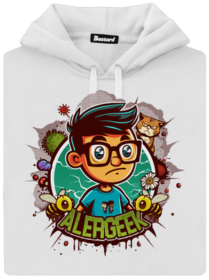 Alergeek dámska mikina klokanka White