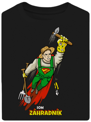 Záhradník unisex tričko oversized Black