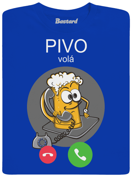 Pívo volá pánske dlhý rukáv Royal Blue