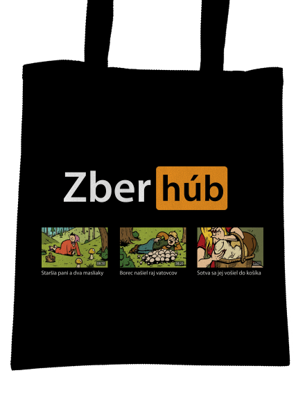 Zber húb taška Black