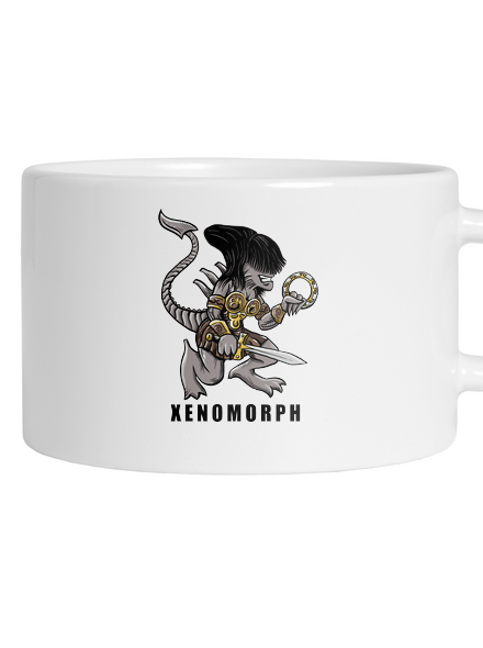 Xenomorph hrnček makronka White