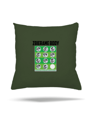 Zbierame body - futbal vankúš Olive Green