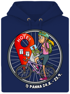 Cyklistický horoskop: Panna unisex mikina premium Navy