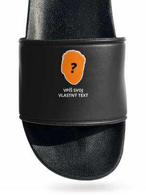 Tvoja hlava šľapky Black