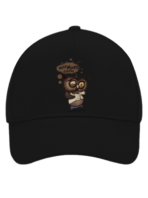 Need more coffee šiltovka baseballka Black