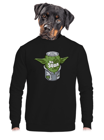 Mr. Sóda unisex mikina bez kapucne Black