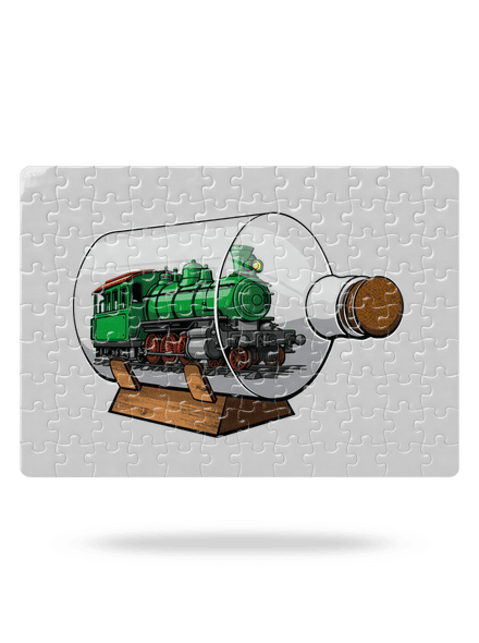 Lokomotíva vo fľaši puzzle White