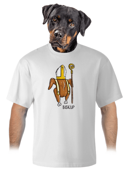 Biskup unisex tričko oversized White