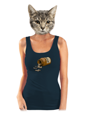 Music Pills dámske tielko klasické Navy