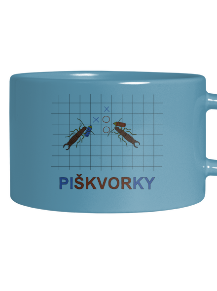 Škvorí piškvorky hrnček makronka Blue Macaron