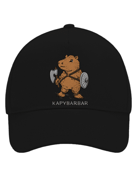 Kapybarbar šiltovka baseballka Black