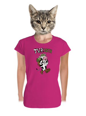 Tur na cestách dámske tričko prémium Magenta