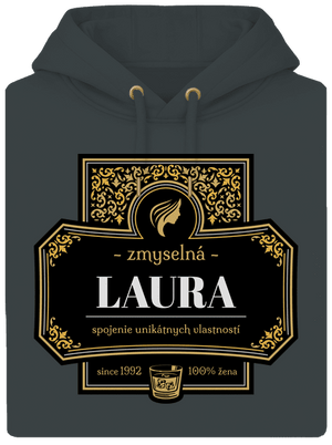 Alkoholová etiketa unisex mikina premium Charcoal