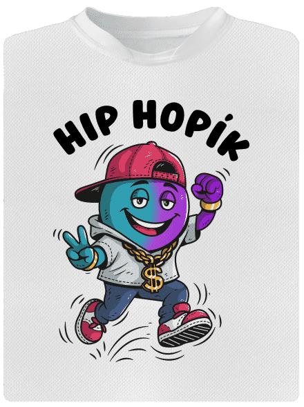 Hip Hopík detské športové tričko White