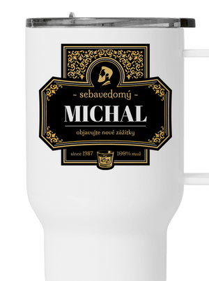 Alkoholová etiketa termohrnček White